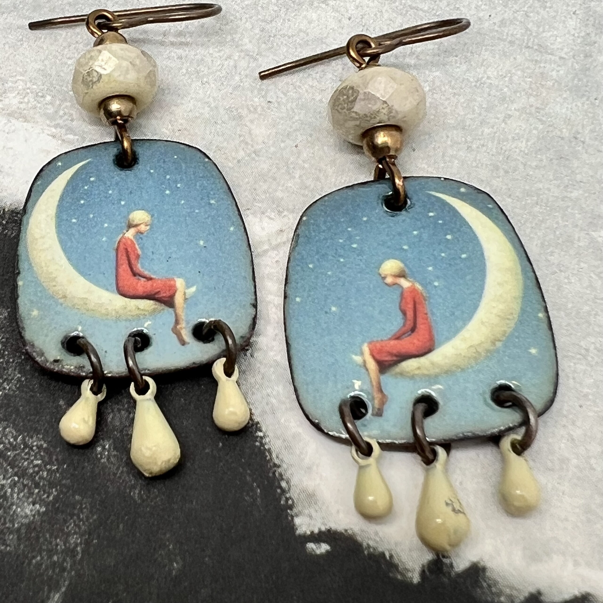 Boucles d'oreilles Cloud story, ciel, portrait – Image 4