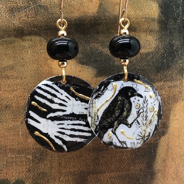 Boucles d'oreilles Corbeau et Squelette, Dia de los Muertos – Image 5
