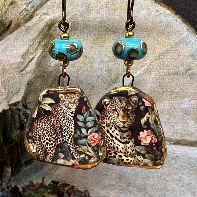 Boucles d'oreilles Léopards, fauves, nature – Image 3
