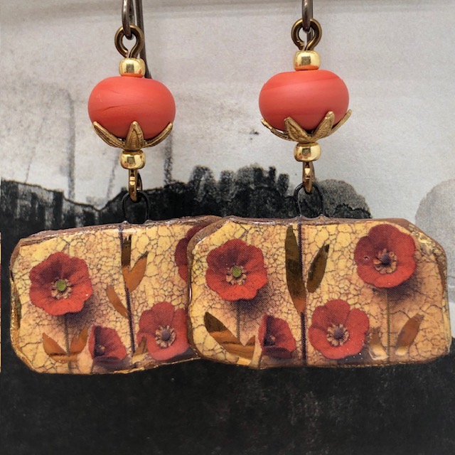 Boucles d'oreilles Pavots, fleur, nature – Image 3