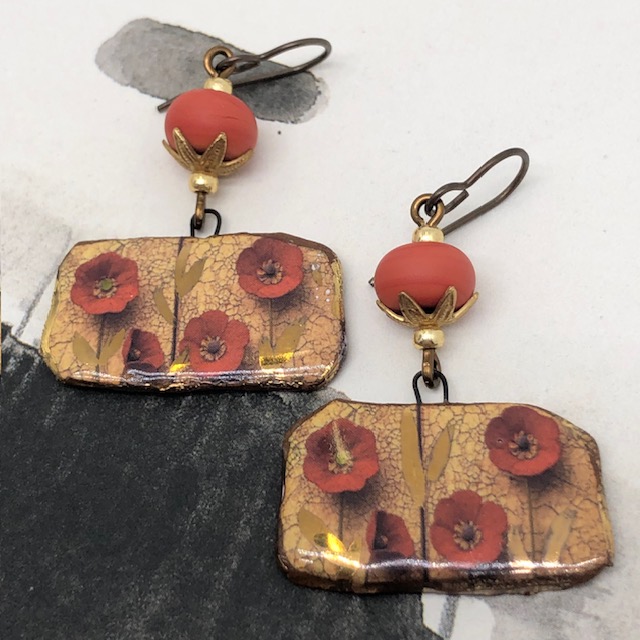 Boucles d'oreilles Pavots, fleur, nature – Image 6