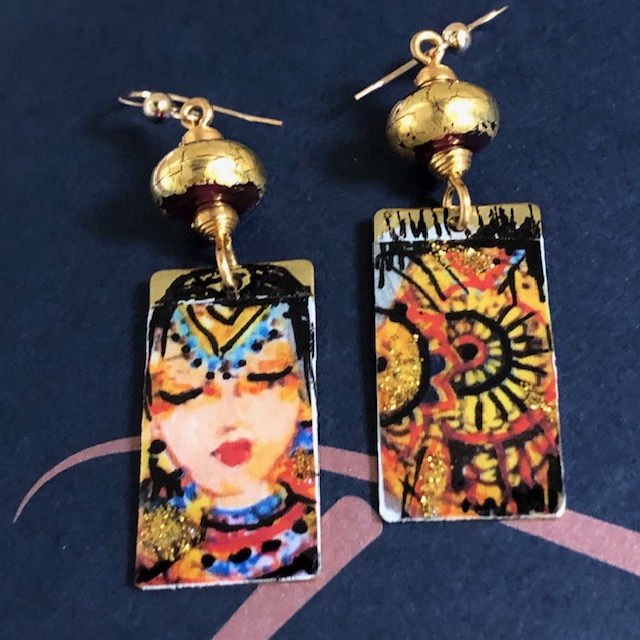 Boucles d'oreilles Princesse hindoue, mandala – Image 3