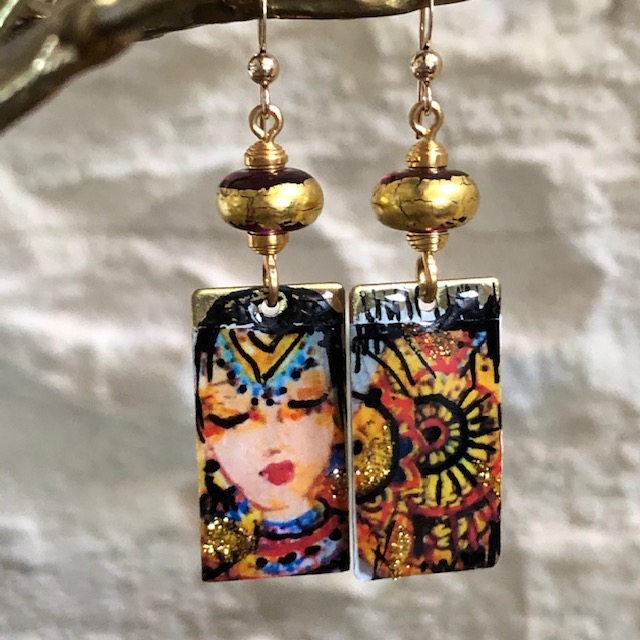 Boucles d'oreilles Princesse hindoue, mandala – Image 4