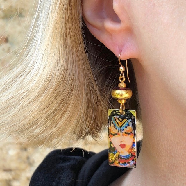 Boucles d'oreilles Princesse hindoue, mandala – Image 7