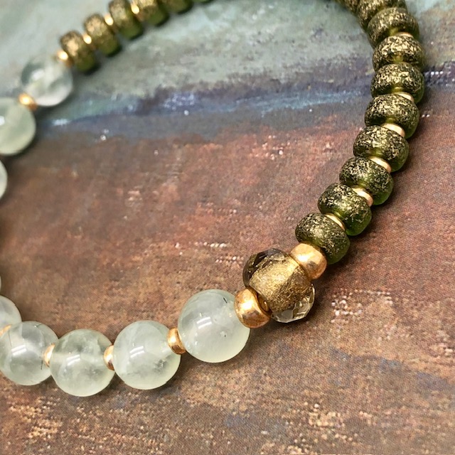 Bracelet Prehnite, élastique, stretch – Image 5