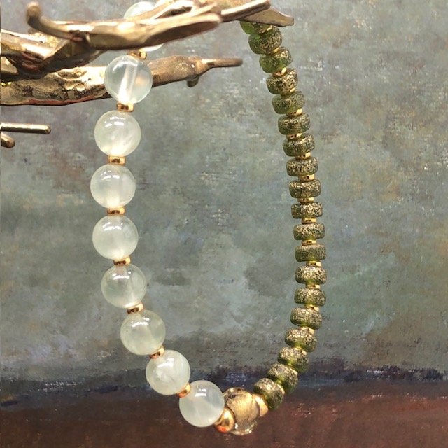 Bracelet Prehnite, élastique, stretch – Image 6