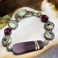Bracelet est composé d'une perle lampwork, de perles en verre tchèque et de perles de rocaille japonaises. Pièce unique.